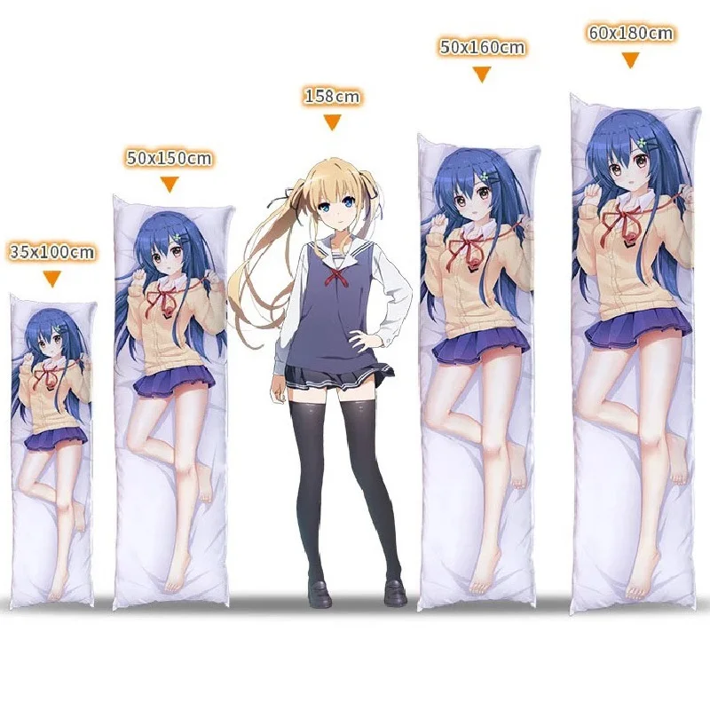 Dakimakura-Juste de coussin Anime, Kurumi Tokisaki, impression double face, décoration de corps grandeur nature