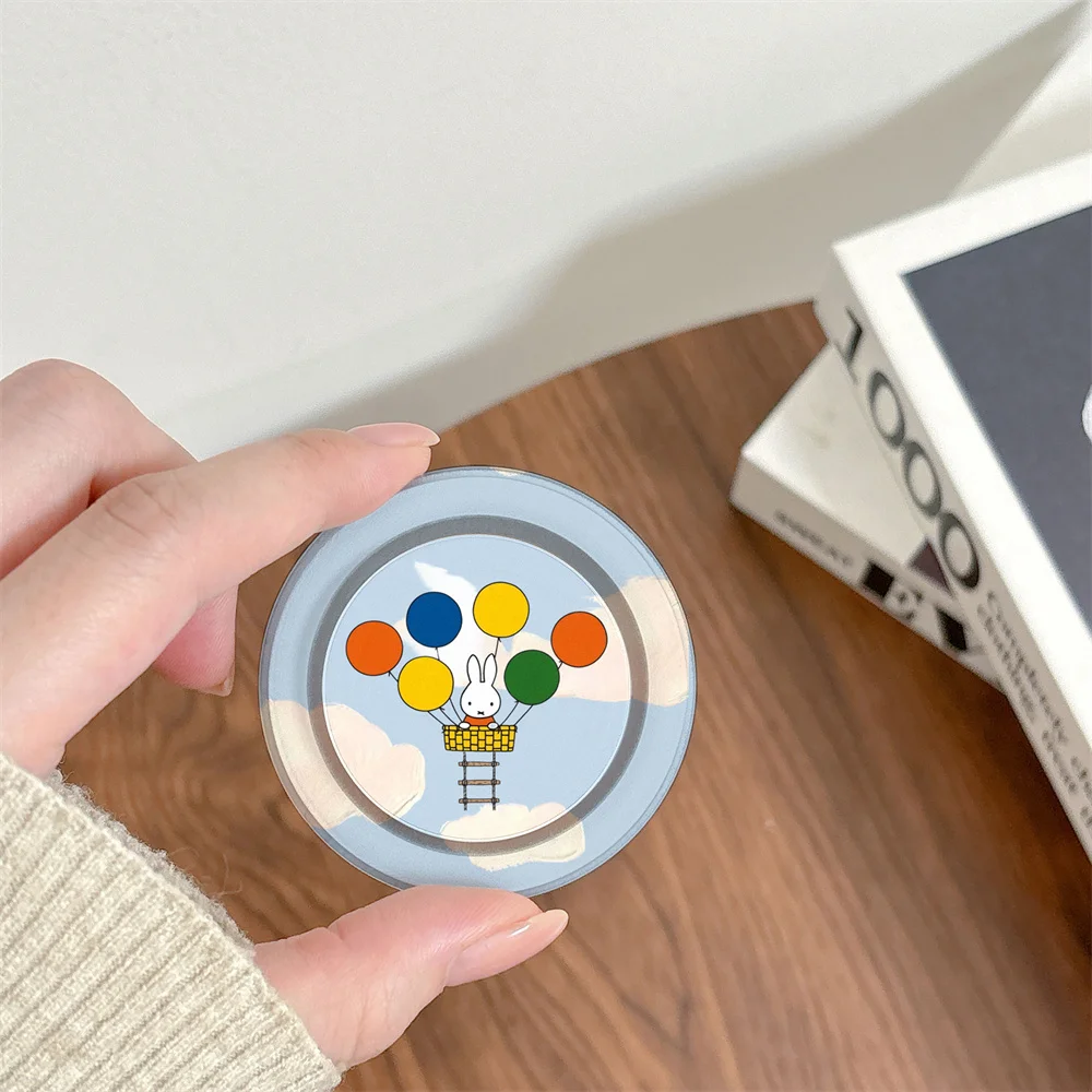

New INS Cute Hot Air Balloon Miffy Rabbit Magnetic Airbag Telescopic Phone Stand Magsafe Portable Magnetic Stand Birthday Gift