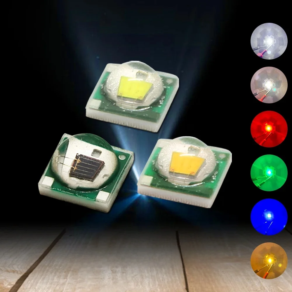 1-10 sztuk diod LED 3535 dużej mocy chip 3W SMD Zimny Ciepły Biały Królewski Niebieski Czerwony Zielony IR UV 365 385 395 410 420 430 450 460 520 620 660nm — zdjęcie 2