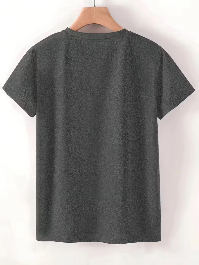 Plus size women's short sleeve T-shirt Cute Dog In Sweater Autumn Leaves Daily comfortable versatile style summer outfits view 2