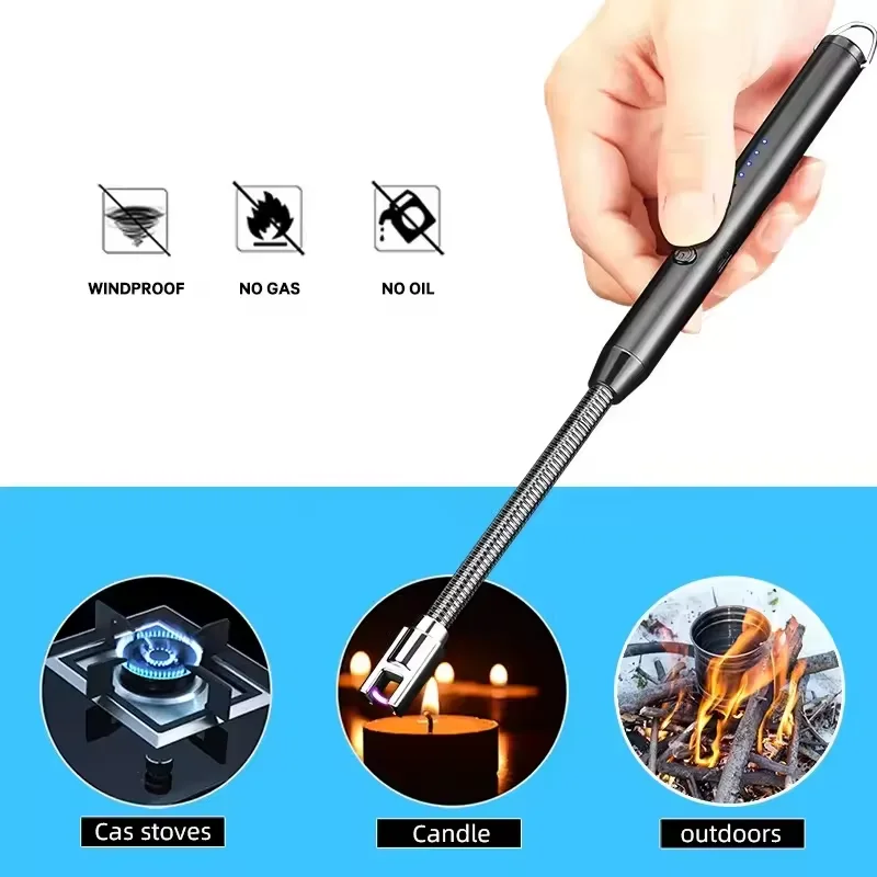 Acendedor Elétrico Recarregável Portátil Para Fogão Churrasqueira E Velas Sem Fio Seguro Durável Com Design Moderno Compacto Acendedor Elétrico Recarregável Portátil Para Fogão Churrasqueira E Velas Sem Fio Seguro Durável Com Design Moderno Compacto