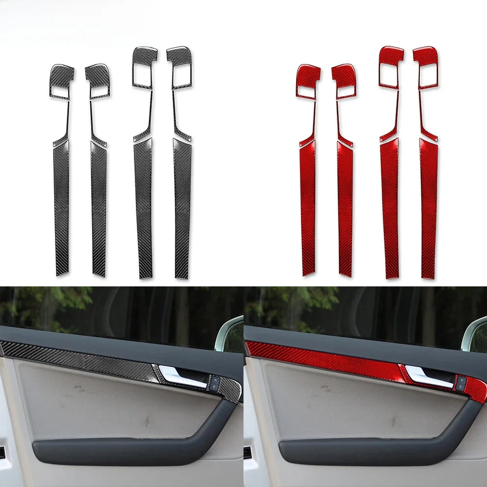 Für Audi A3 S3 8P 2006 2007 Carbon Faser Tür Pull Griff Rahmen Panel Trim streifen Auto Innen Zubehör dekorative Aufkleber