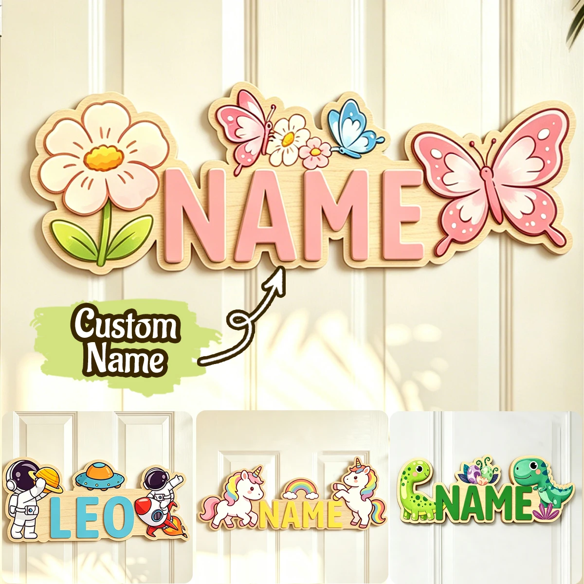 Customized Nameplates, Personalized Family Name Plaques, Stylish House Entrance Signs, Suitable for Front Door Decoration.
