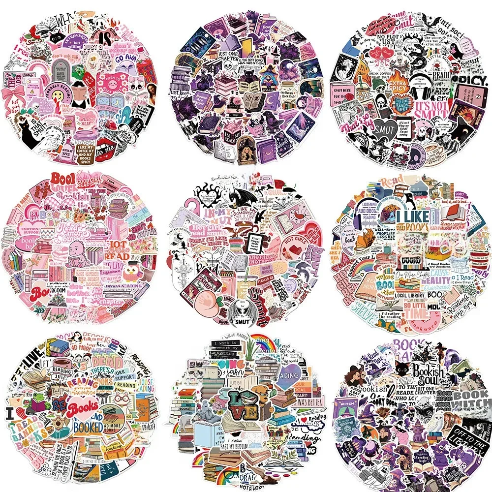 AliExpress NONE Multiple 50PCS Cartoon Reading Books Smut Graffiti Stickers Graffiti Stickers for Bicycle Hand Account Pencil Case Decals