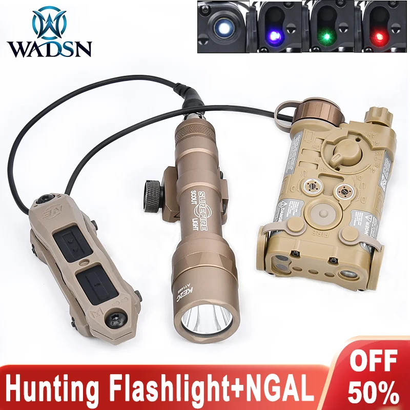 

Hunting SF Tactical M600 M300 Flashlight NGAL Red Green Blue Laser White Light Strobe For 20mm Rail Weapon Airsoft Accessories