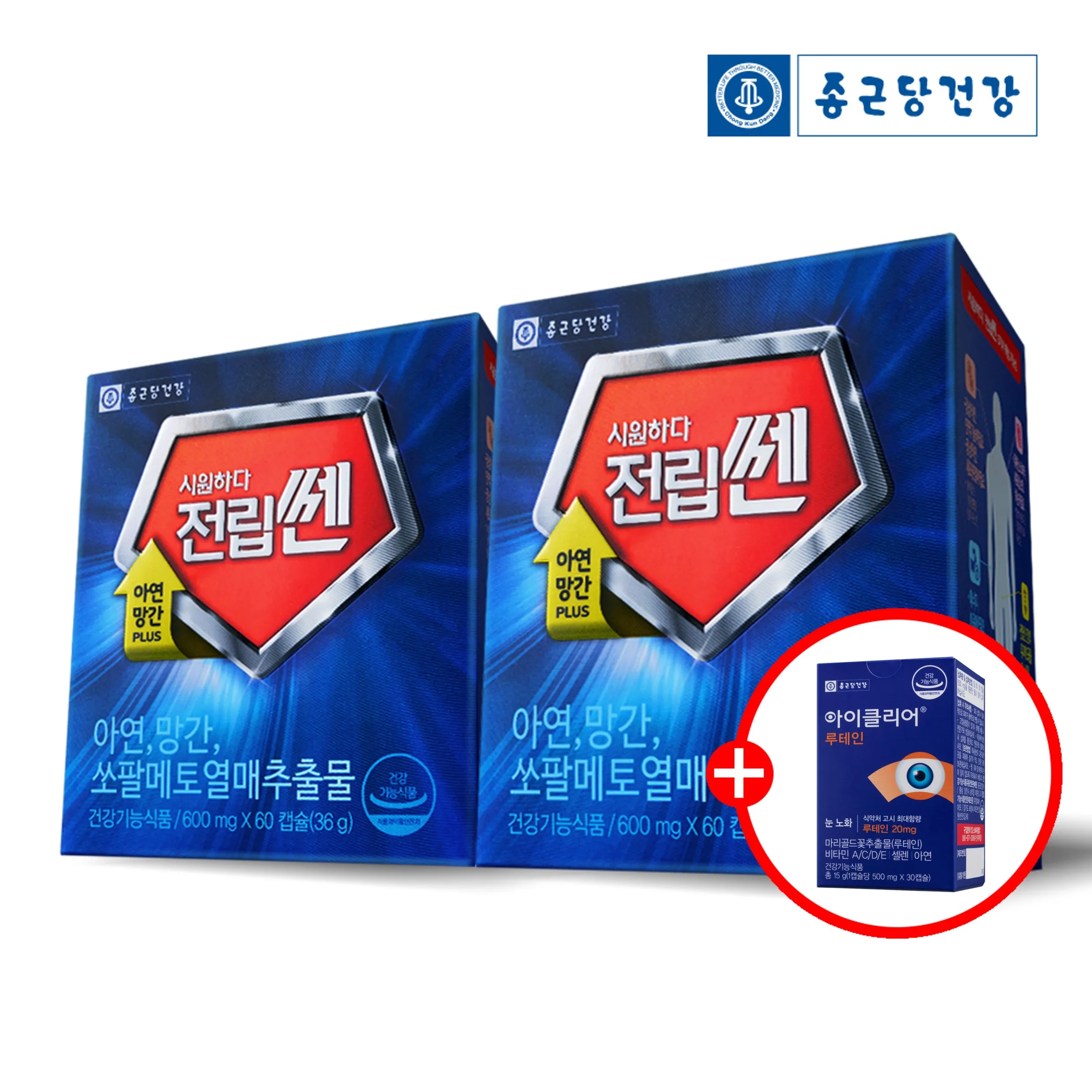 Saw palmetto SSEN 2 boxes + Lutein 1 box Chong Kun Dang