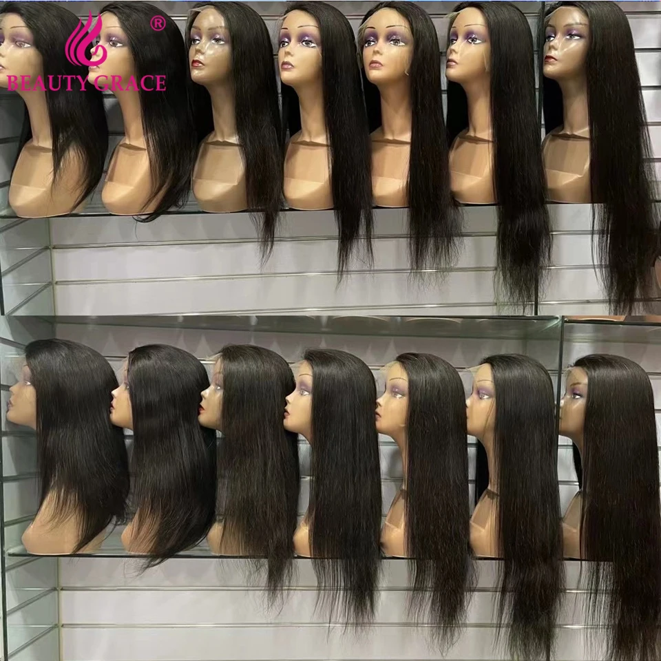 Brazilian 30 Inch Bone Straight Lace Front Human Hair Wigs On Sale Clearance HD Transparent 13X4 Lace Frontal Wigs For Women