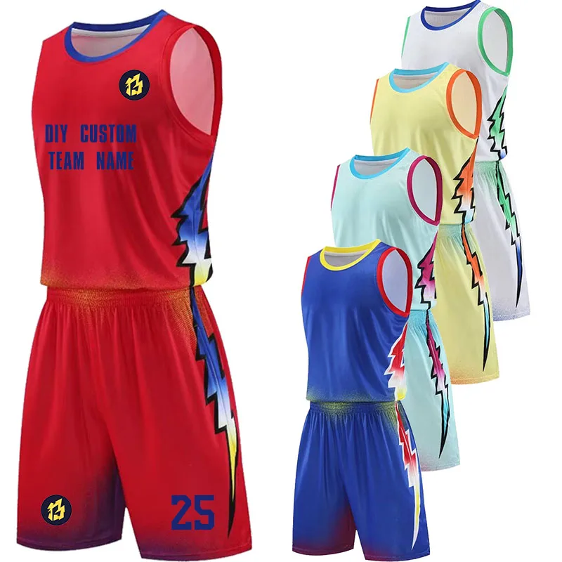 

New Season Basketball Jersey Top Uniforms For Men Women Tank Top And Short With Hot Print Custom Name Number