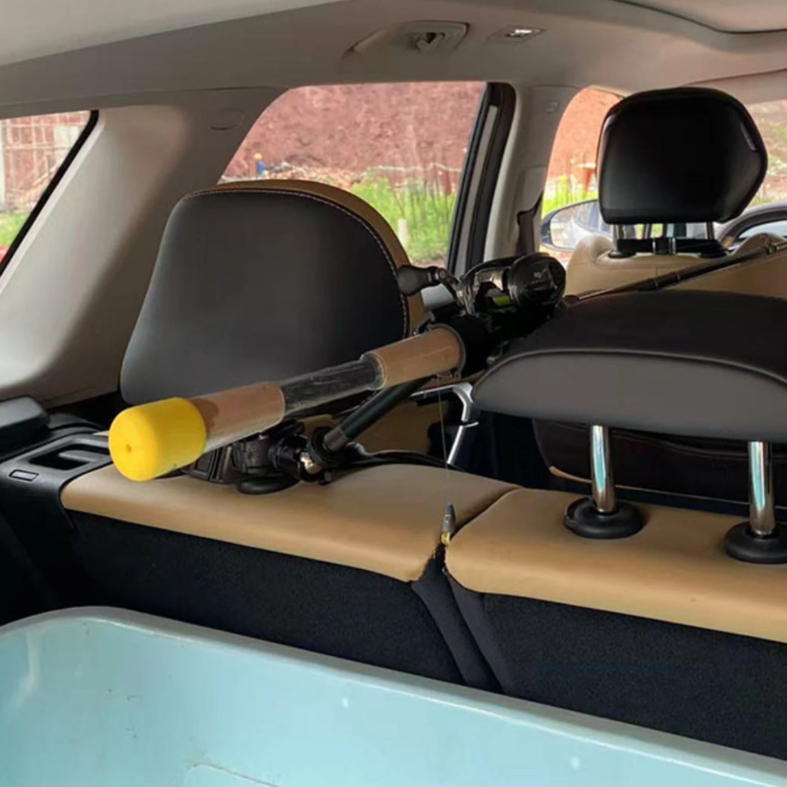 Support de canne à pêche réglable à 360 degrés pour appuie-tête de voitures, SUV, camions et véhicules