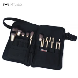 Artist Makeup Brush Waist Bag Foldable Makeup Brushes Holder Organizer PU Cosmetic Pack Professional Make Up Bags Belt Strap