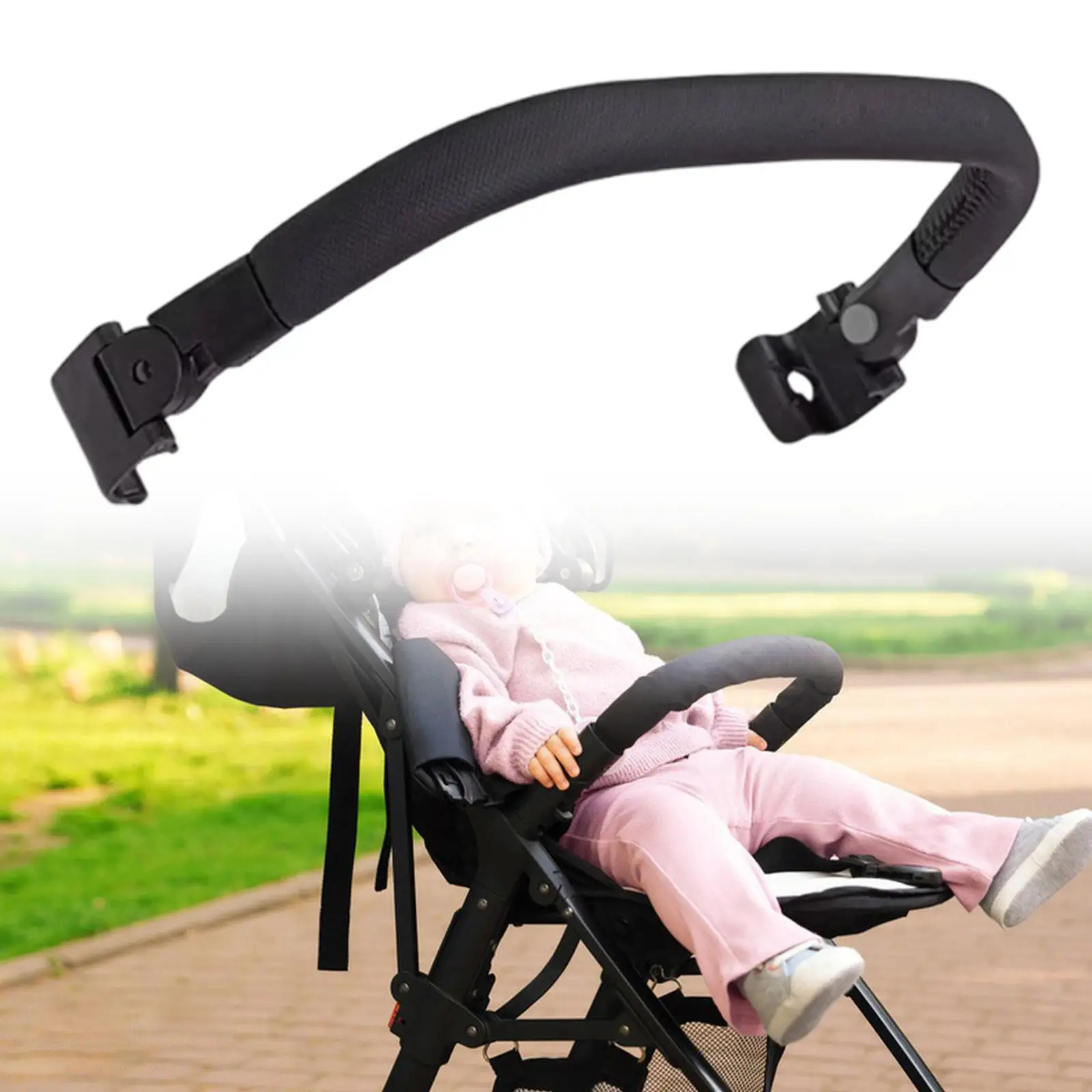 حماية ملحقات مسند الذراع، سهلة التركيب، قضيب المقبض، ملحقات مقبض مسند الذراع، قضيب أمامي للكرسي المتحرك للخارج