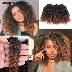 Marlybob Häkeln Zöpfe Haar 8 Inch Leidenschaft Twist Synthetische Flechten Haar Verworrene Lockige Faux Schlösser Marlybob Häkeln Haar Verlängerung