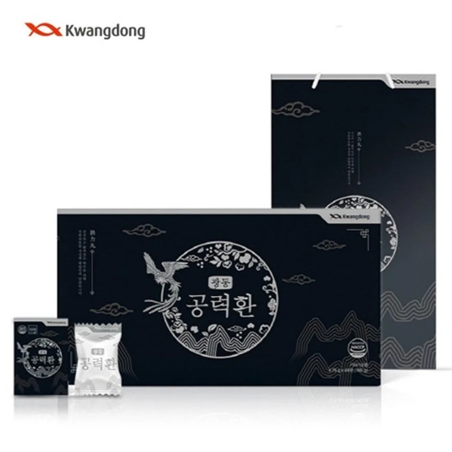 Kwangdong Energy Pill 3.75g x 48 Pills - Red Ginseng, Deer Antler, Black Maca, Men’s Vitality, Agarwood, Holiday Health Supplement