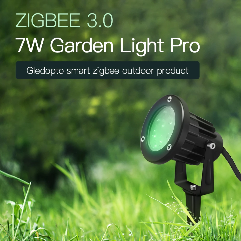 Gledopto 7W Garden Lamp DC24V Low Voltage RGBCCT 2200~6500K Warm Cold White Work with SmartThings Tuya Echo Plus Alexa App Voice