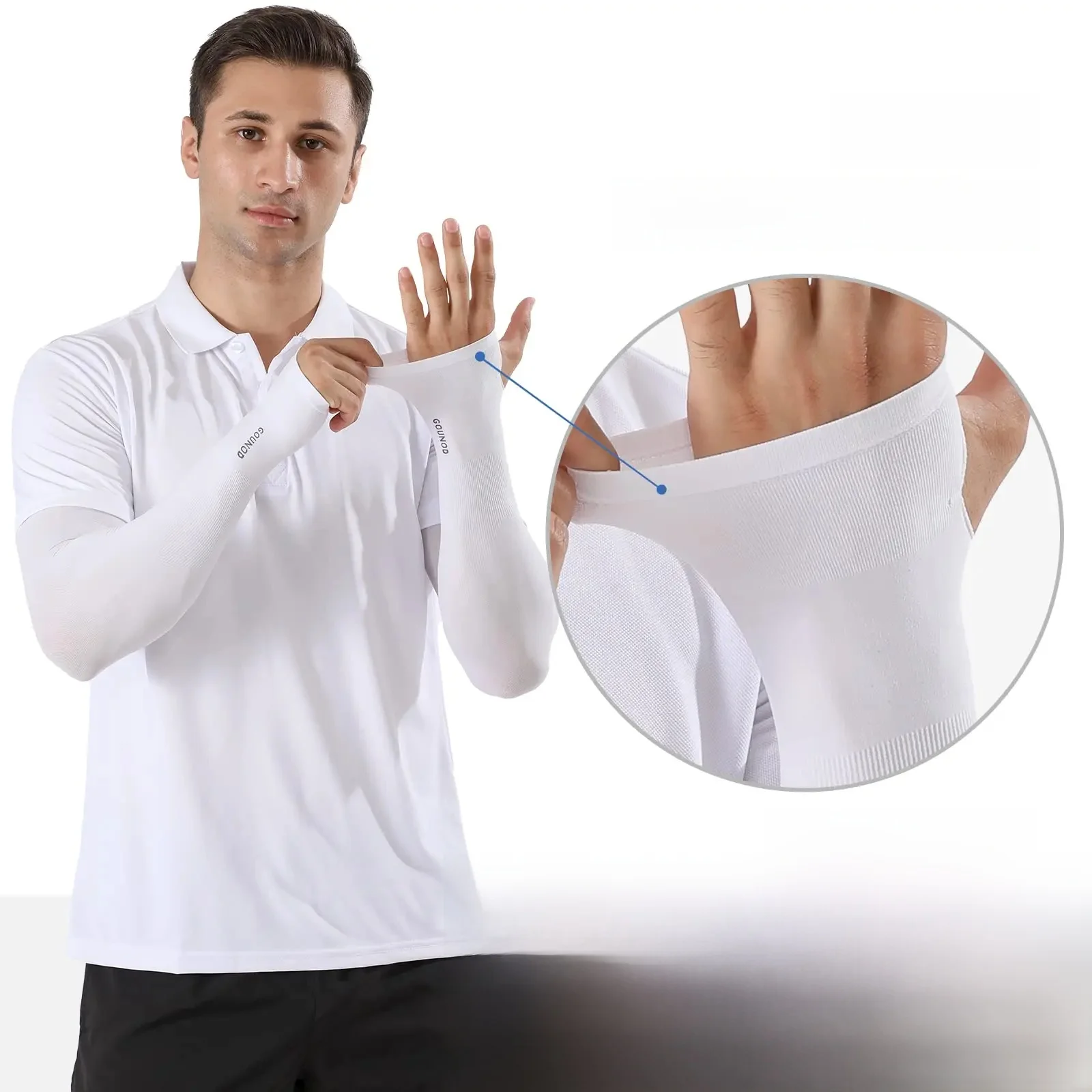 6 paires de manchons résistants aux UV et protection solaire, manchons de sport cool, manchons antidérapants en soie glacée, manchons pour hommes et femmes