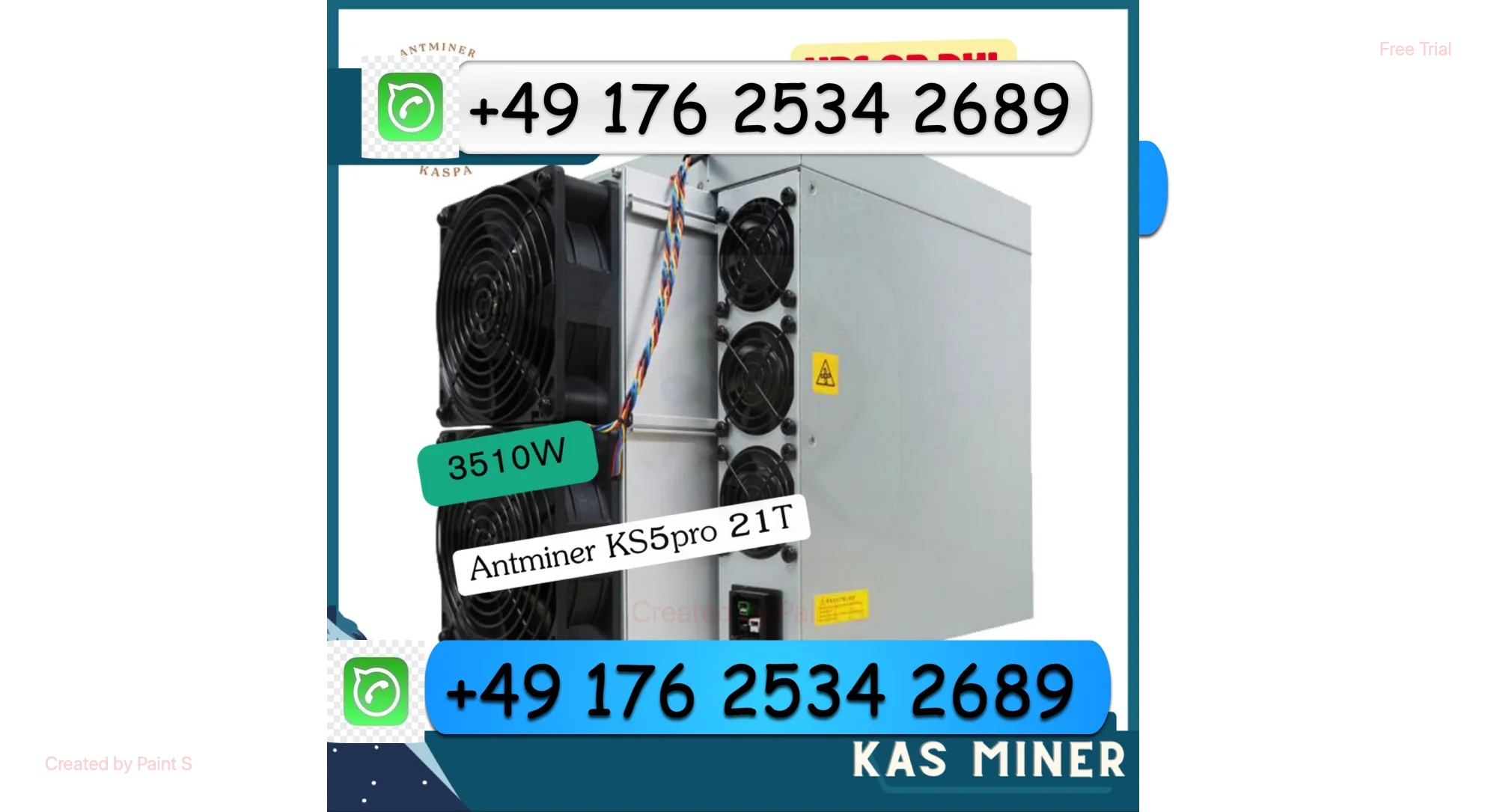 

H! Продажа со скидкой, новинка, Bitmain Antminer KS5 PRO 21TH 3150 Вт, Kaspa KAS, Крипто, ASIC, Майнер, Майнер, машина + источник питания, PSU