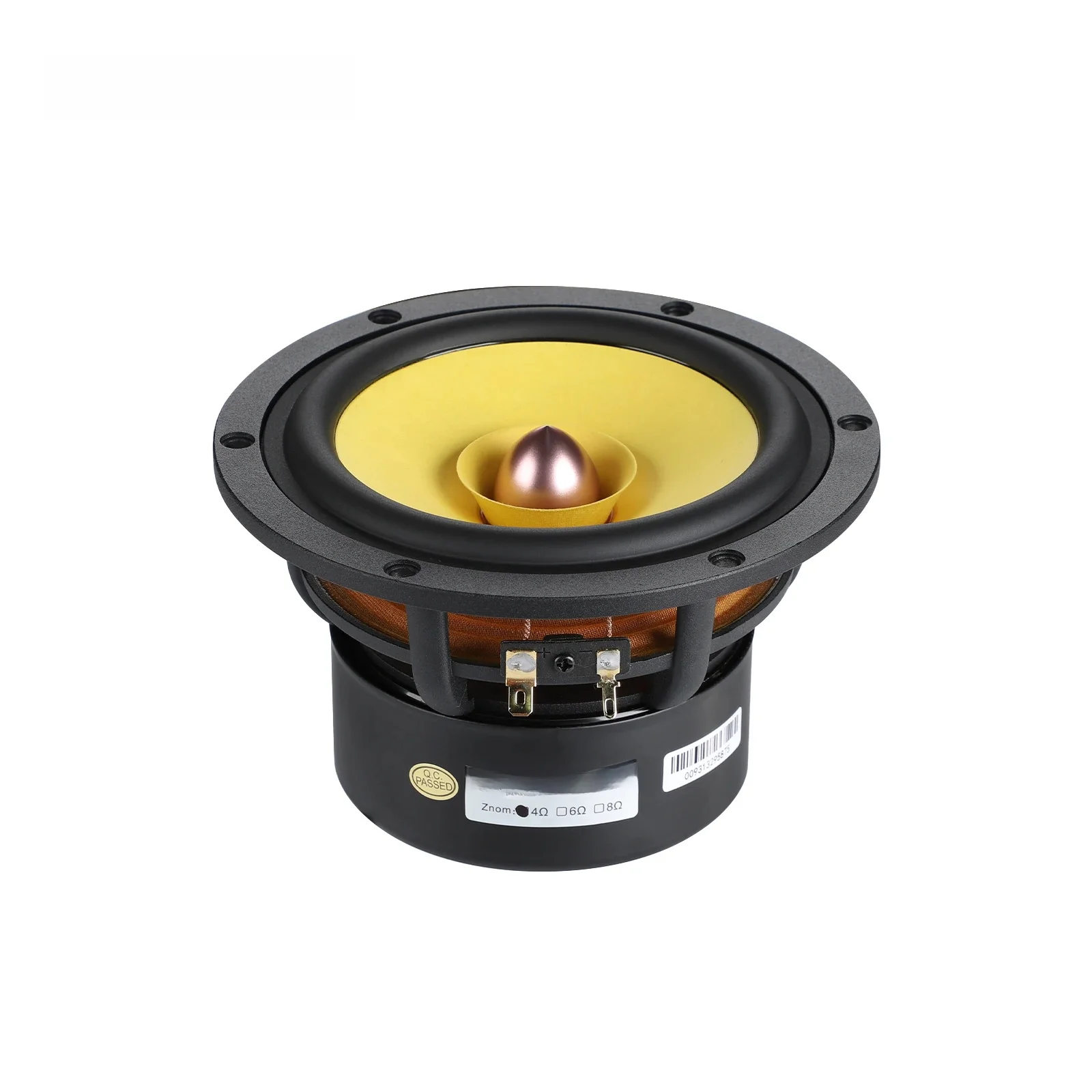 AIYIMA 1 pièce Haut-parleur large bande 5,25 pouces 4/8 Ohm 50W à cône en aluminium, type bullet, pour bibliothèque, Hi-Fi et home cinéma