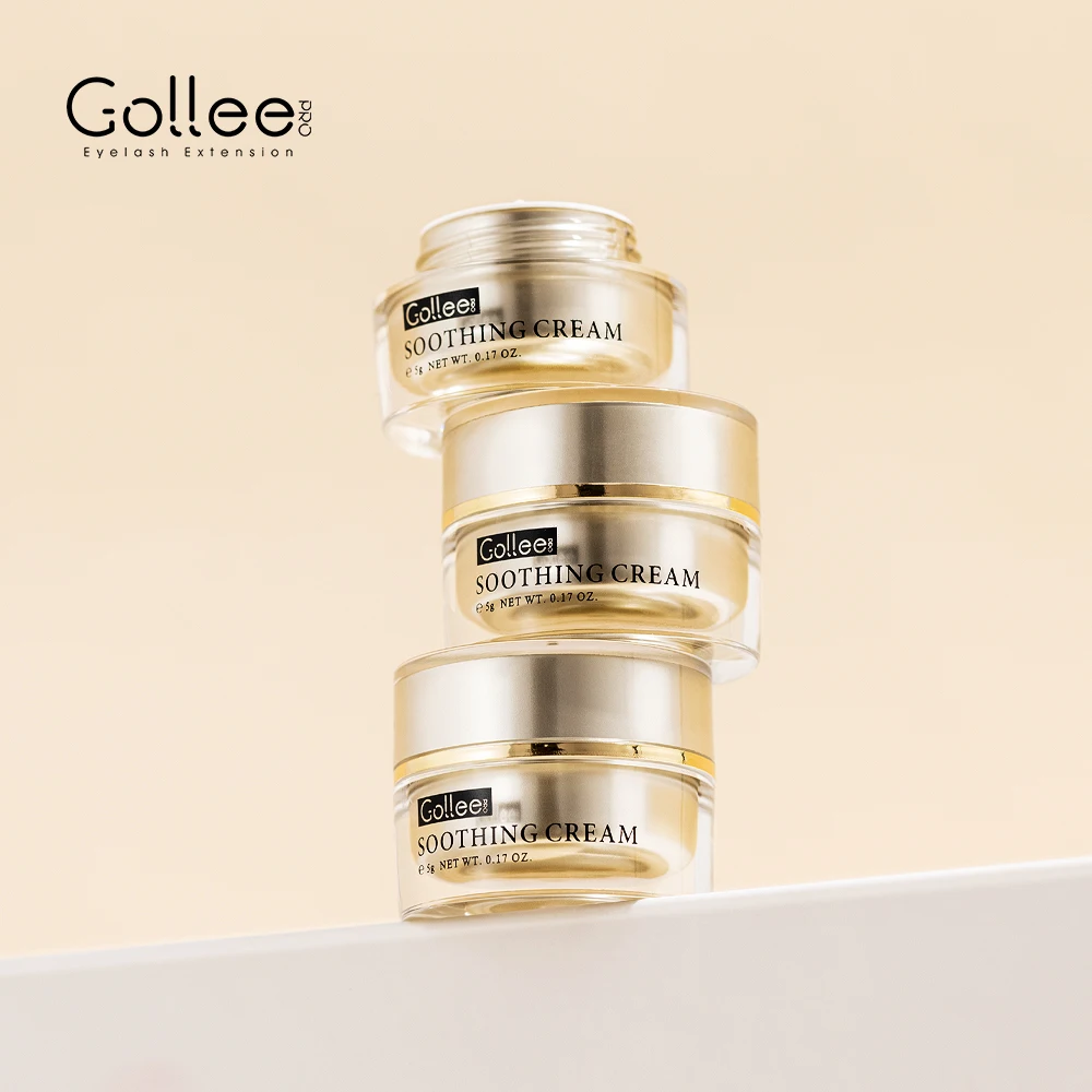 Gollee-Creme Anti-alérgico para Cílios, Prevenir Irritação Ocular, Anti-Acarb, Coceira e Cola, Extensões de Cílios, 5g