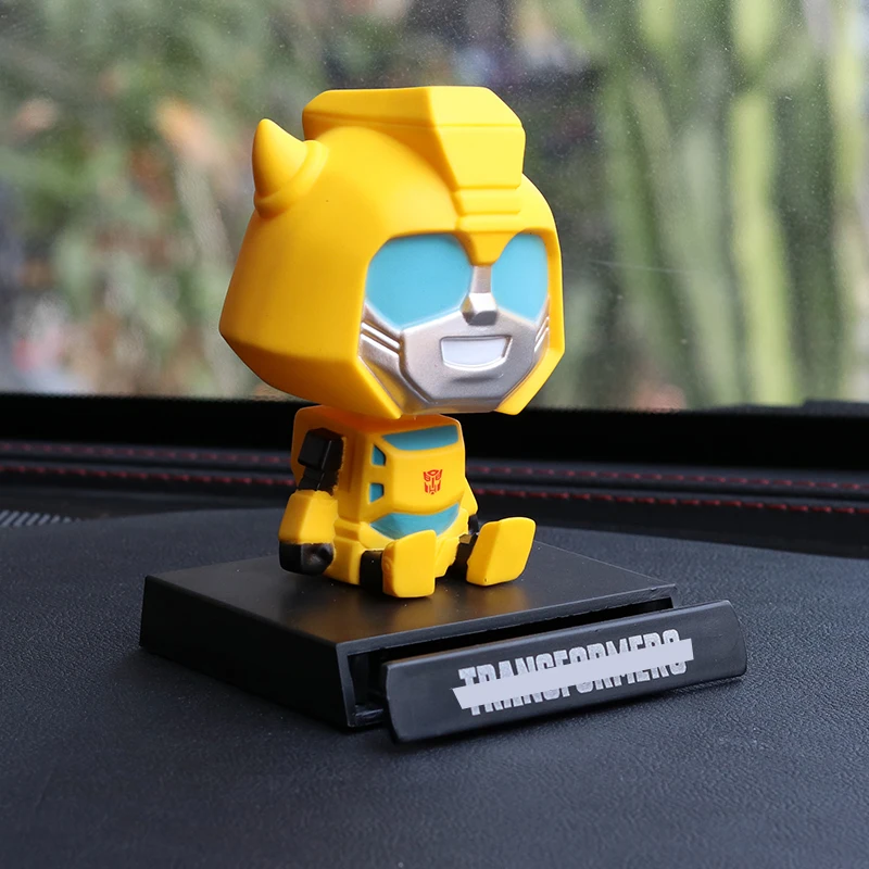 Car Ornament Cute Autobot Car Man Figures Bobblehead Doll Bumble Bee Transform Auto Dashboard Interior Decoration Accessories