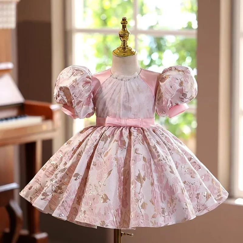 

New Children's Princess Evening Gown Host Performance Wedding Birthday Party Flower Girl Dresses A4359 Bridesmaid Dresses