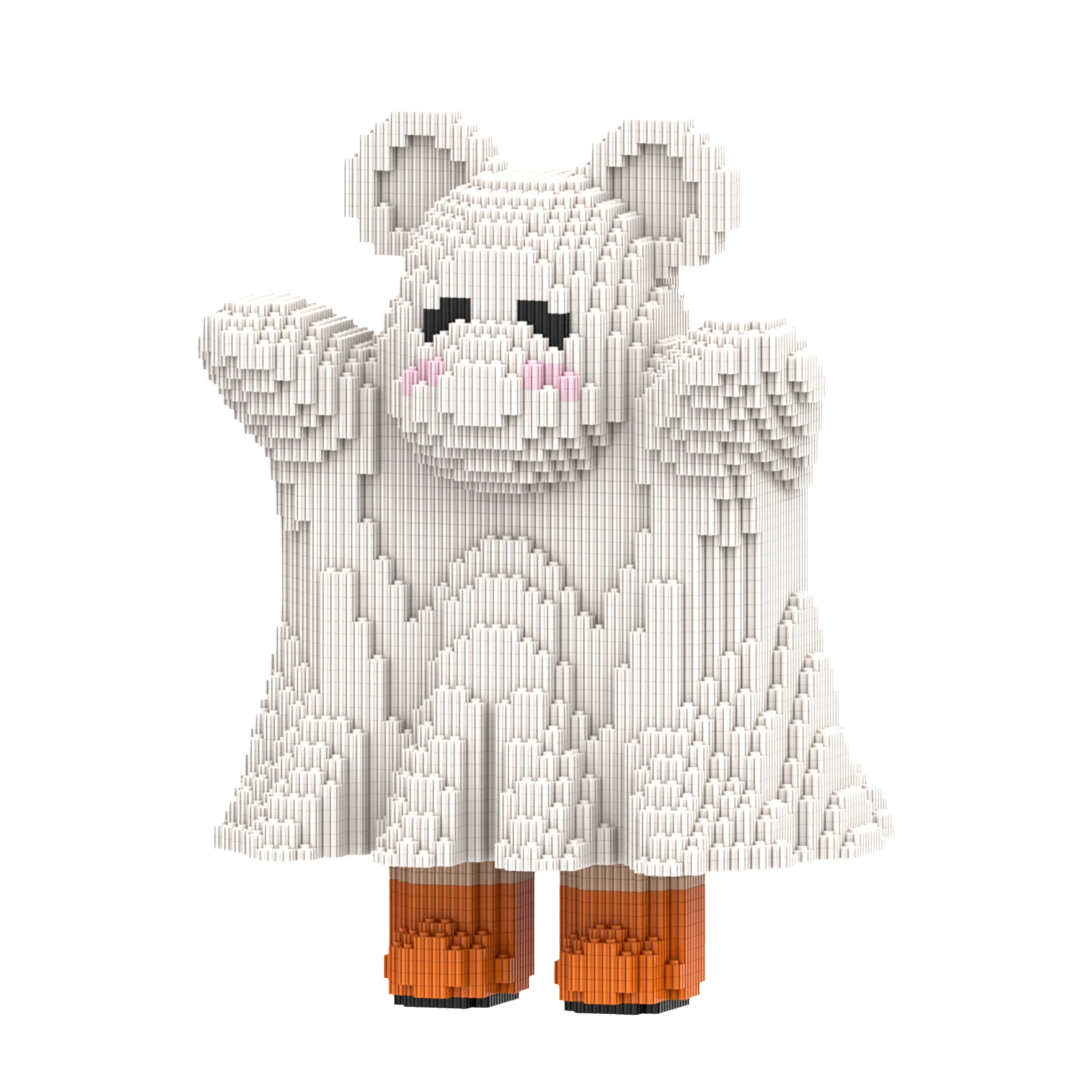 

Cute Ghost Bear Building Block Set 4500PCS ABS DIY Brick Bear Toy Halloween Gift Trendy Room Decor for Boys Girls Collectors