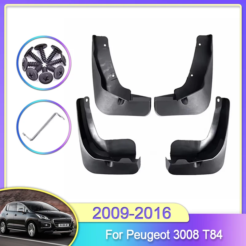 

Mud Flaps For Peugeot 3008 T84 2009~2016 2010 2011 2012 Mudguard Mud Flaps Guard Splash Flap Mudguards Fender Car Accessories