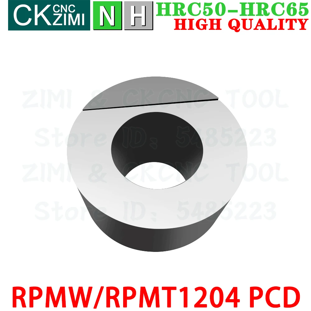 RPMW1204 PCD RPMT1204 PCD Diamond Inserts Milling Inserts Tools CNC Metal Lathe Indexable Tools RPMW RPMT 12 for Copper Aluminum