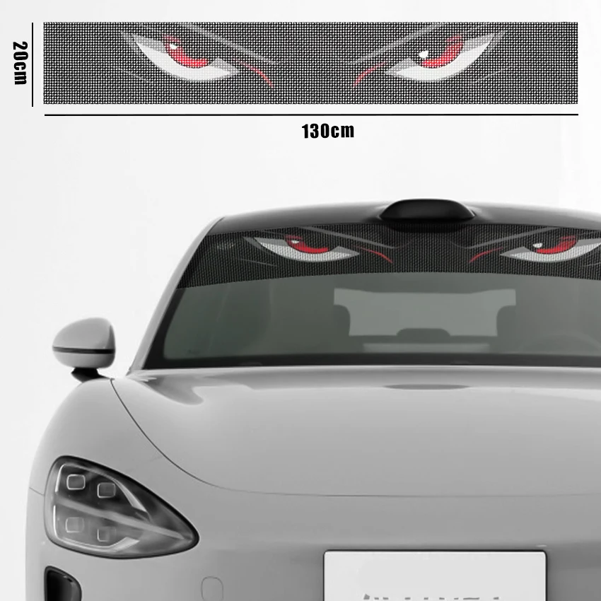 

1Pcs 3D Eyes Hollow Honeycomb Car Windscreen Window Sticker Personalized Waterproof Windshield Sunshade Sticker Decal Car Decor