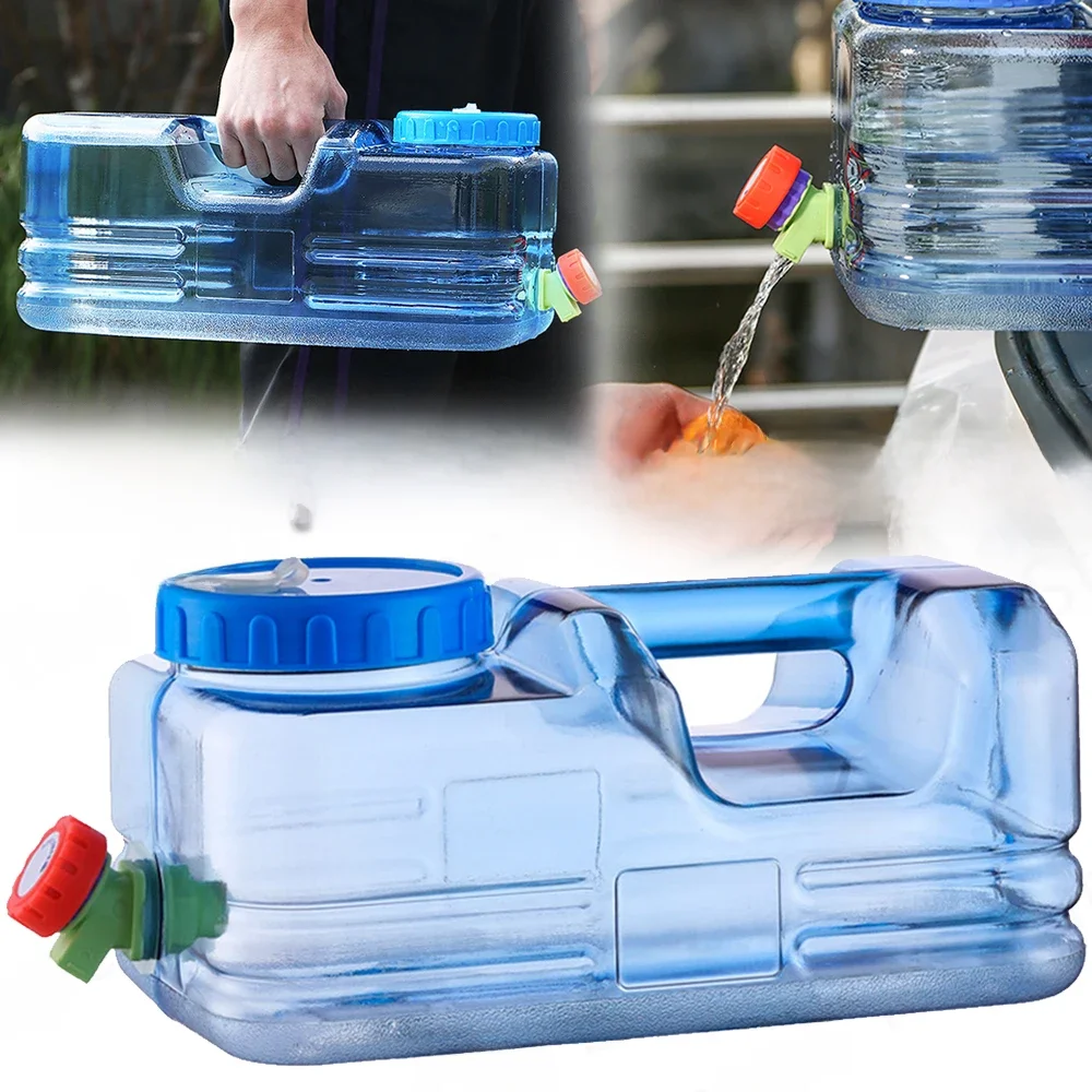 5/5.5/7.5/10l Draagbare Wateremmer Rijden Zuiver Water Tank Container Met Kraan Voor Buiten Kamperen Auto Koken Picknick Wandelen - afbeelding 2