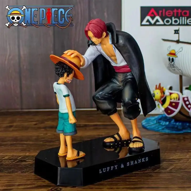 18cm One Piece Anime Figure Four Emperors Shanks Straw Hat Luffy Action Figure Sabo Ace Sanji Roronoa Zoro Figurine toys Gift