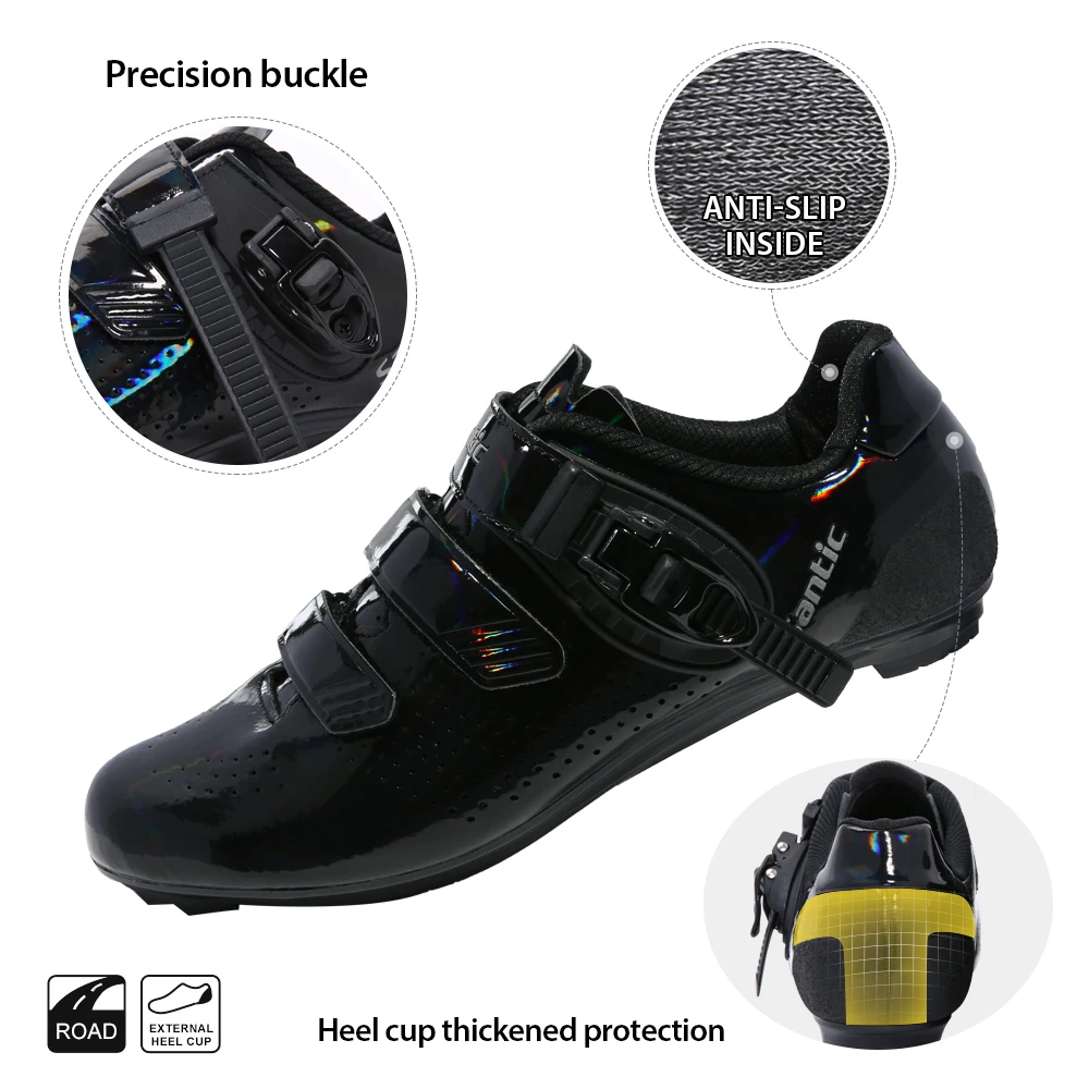 Santic Cycling Lock Shoes Outdoor Sports Road Riding Shoes Men Women Wear-resistant Nylon Sole Adjustable Road Bike Sneakers