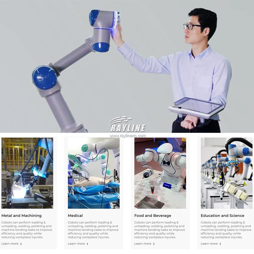 

Автоматический промышленный 6-осевой совместный робот-манипулятор идеально подходит для Tig Mig, лазерной сварки, штукатурки, кофе, полезной нагрузки 3–20 кг, диапазон 1-2 м