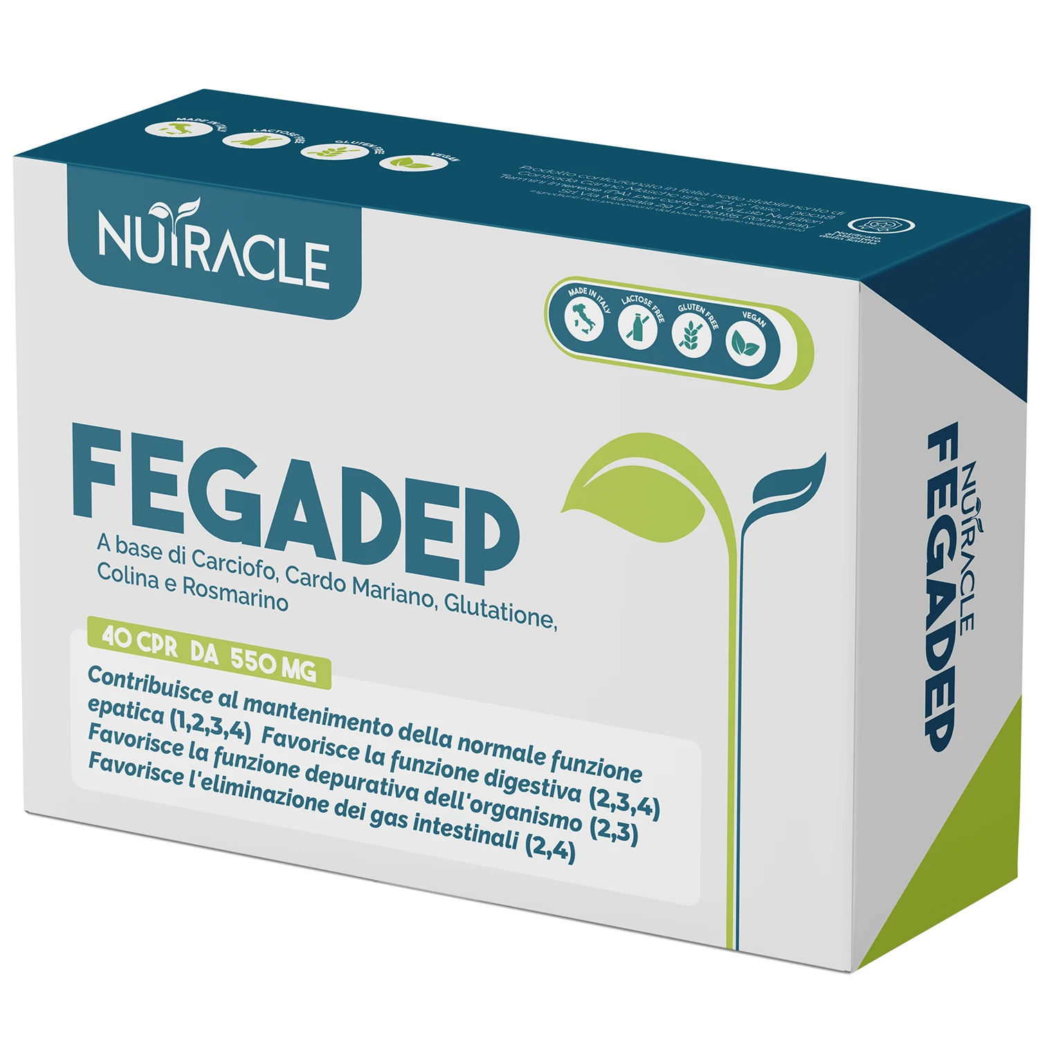 Nutracle, FegaDep Suplemento de hígado con cardo mariano, carchoke, cebolla y alecrim-discente deporativo para promover la digestión 40 unidades (paquete de 1)
