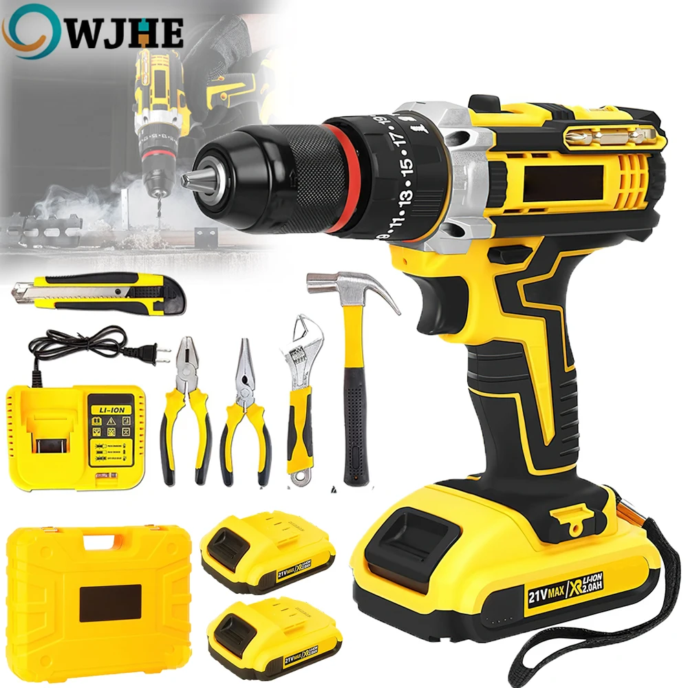 OWJHE Trapano Elettrico 21V Trapano A Batteria Cacciavite Elettrico Mini Driver di Alimentazione Wireless DC Batteria agli Ioni di Litio Utensili Elettrici