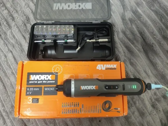 WORX WX242 4V Electrical Screwdriver Set Smart Cordless Electric Screwdrivers USB Rechargeable 30 Bit Set Mini Drill Power Tool photo review
