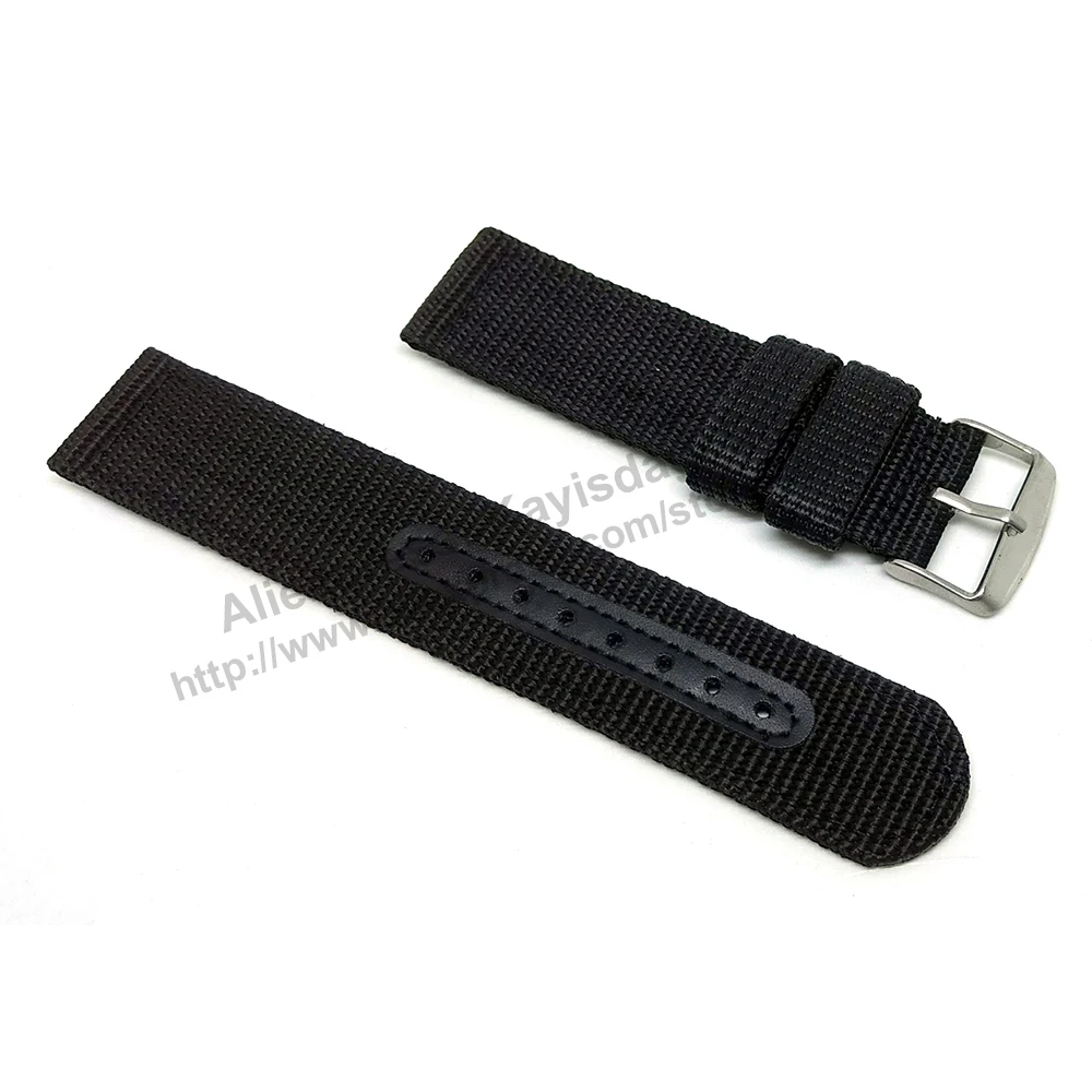 Seiko 5 - 7T92-0JS0 - SNDA57P1 , SNDA21P1 , SCJC041 -  Fits with Black Nylon Knit Replacement Watch Band Strap