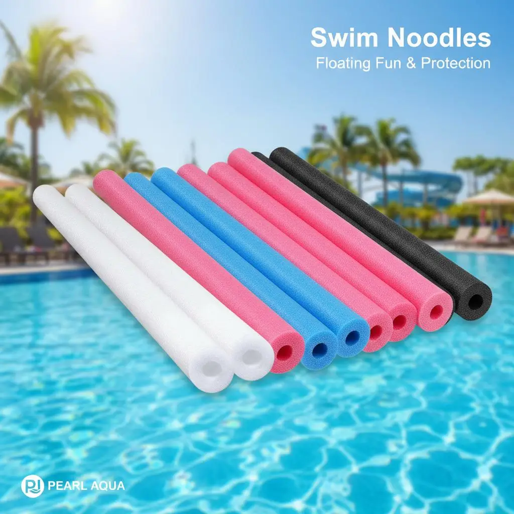 

2 Pieces Foam Pool Noodles Swim Noodles Learning Aid Hollow Core Buoyant 59 inch for Crafts Fun Game Water Play Exercise