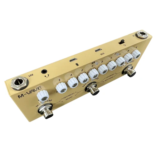 Imagen 2 del producto Pedal multiefectos recargable M-VAVE Cube BABY para guitarra acústica de madera, función de interfaz de Audio, Pedal Cuvave