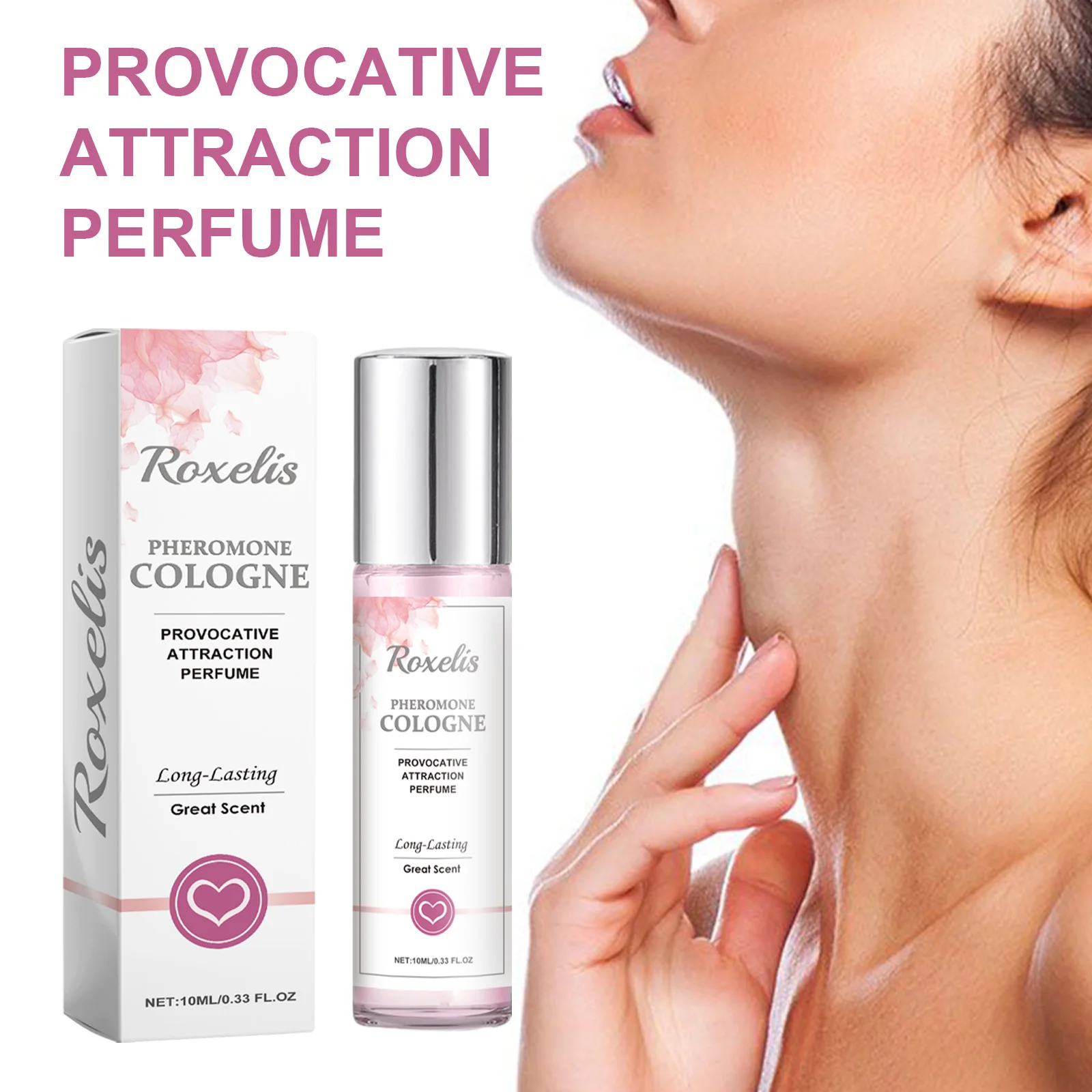 ROXELIS Roll-On Pheromone Perfume Oil Fresh and Elegant Floral fFragrance, lLasting Fragrance, Charming Dating Perfume