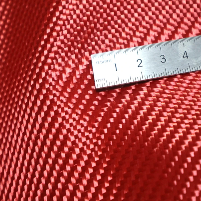 Kafu KFA240H red Kevlar fabric 1500D 240g aramid fiber cloth DIY interior decoration fabric for automobile and motorcycle