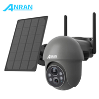 ANRAN 3MP Solar Battery Wifi Camera 360° Rotation Security Surveillance Camera Outdoor Wireless Humanoid Detection Siren Ala