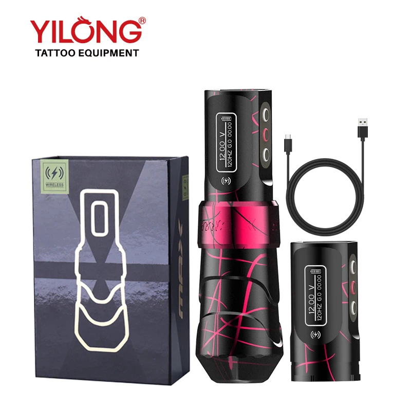 YILONG Flux MAX Permanent Makeup Machines Rotary Pen Wireless Tattoo Machine 2400mah Strong Coreless Motor For Artist Body