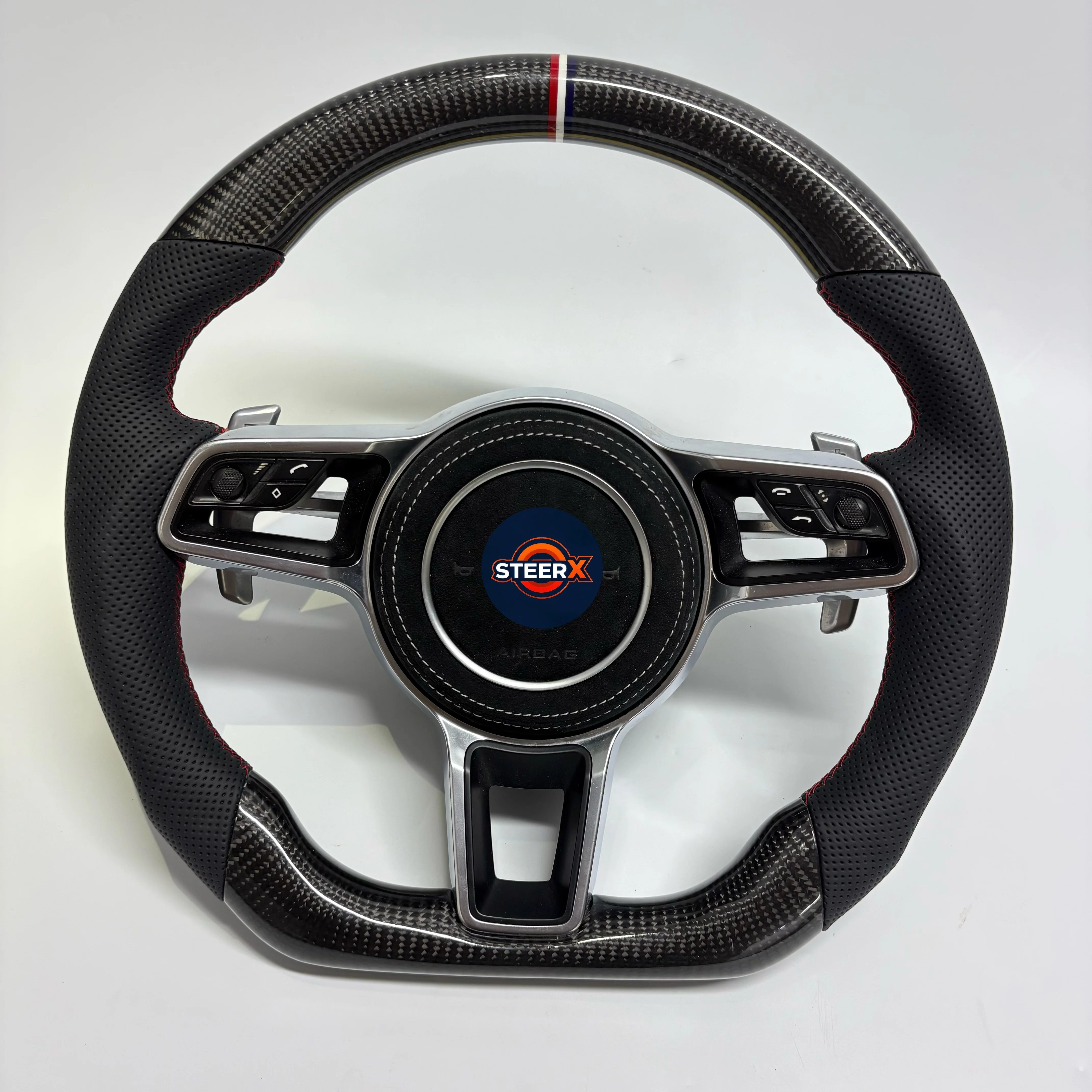 

Genuine Carbon Fiber Steering Wheel Fits Porsche 718 911 991 Caymen Cayenne with Trim
