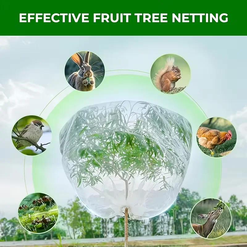Nylon Plant Protection Netting Mesh Bag Cover for Fruit Vegetable Tree Strawberry Grapes Pest Control Anti Bird Garden
