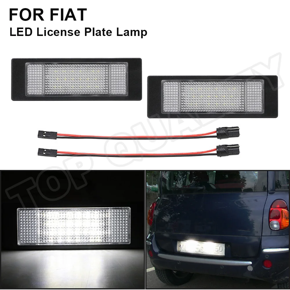 For Fiat Multipla 1998- Marea Benzina/Diesel 1996-1999 Bz Gamma/Ds Gamma 1999-2002 Led Number License Plate Light OEM#:46408006