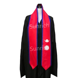 Nepal Flag Graduation Stole Bachelor Gown Accessory Study Abroad Student Nepalese Graduation Sash