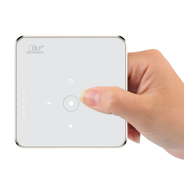 HAMOLB HA12 الترا جهاز عرض صغير محمول HD 1080p دعم LED DLP قابلة للشحن بيكو العارض 100 "عرض المدمج في مكبر الصوت #2