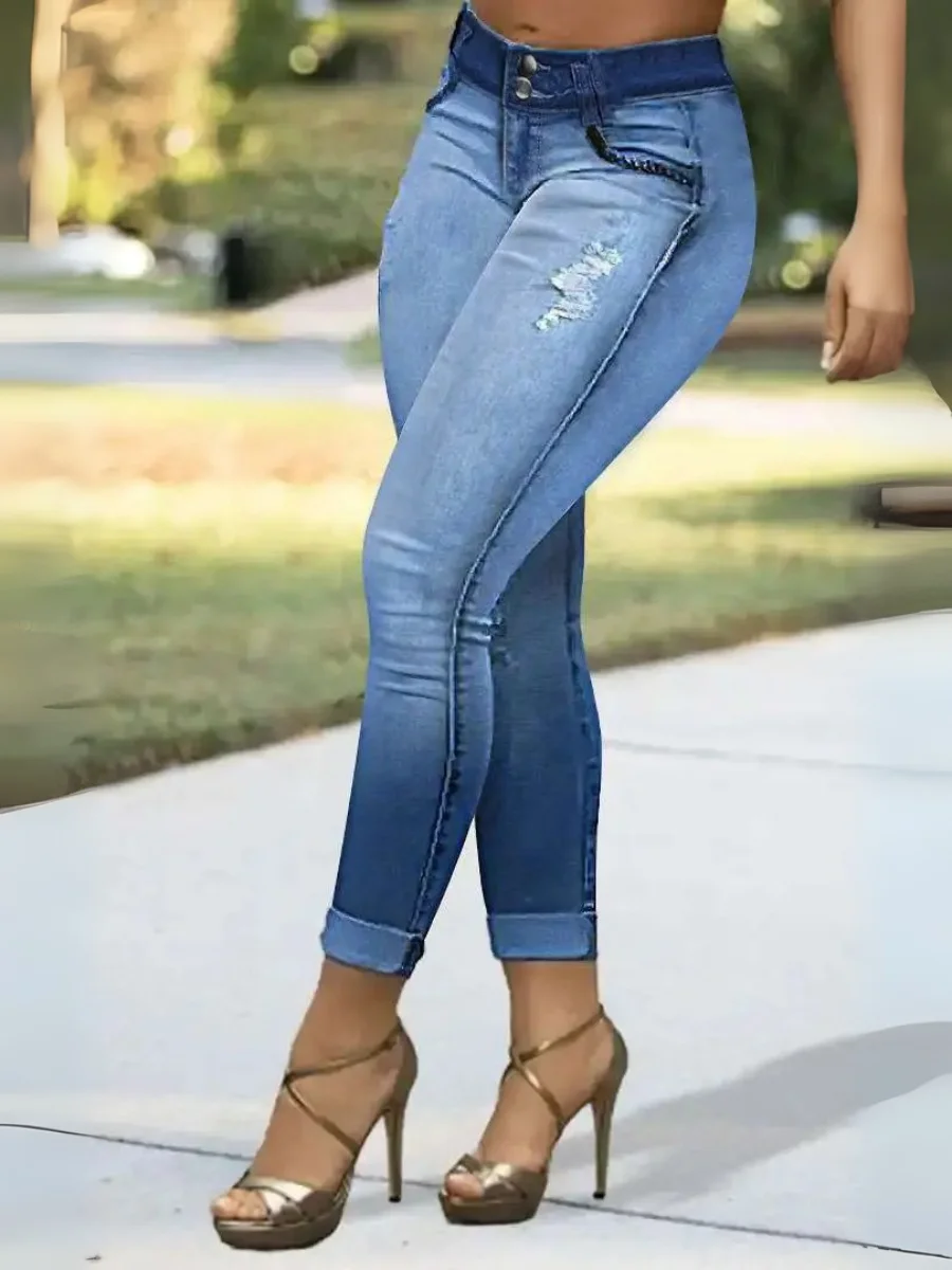 【Hme】Women's Ripped… - image