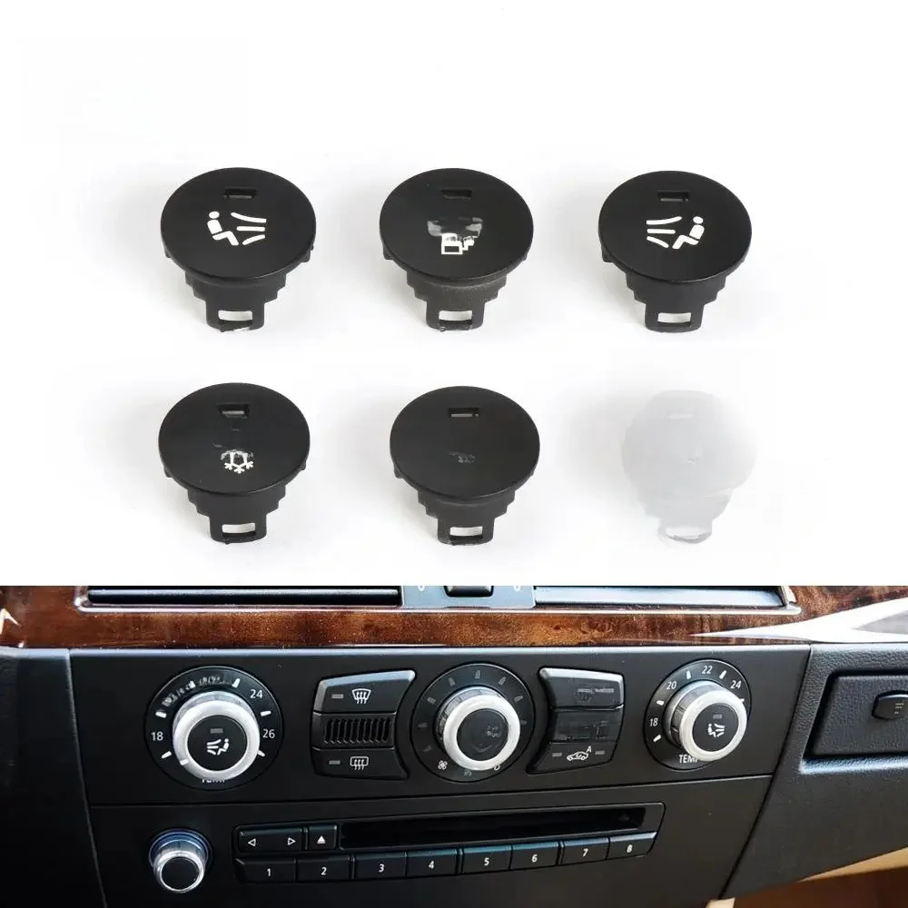 Bouton de commutation du panneau de climatisation, couvercle du bouton de commande Central MAX AUTO OFF REST, Ventilation du siège pour BMW série 5 E60 E61