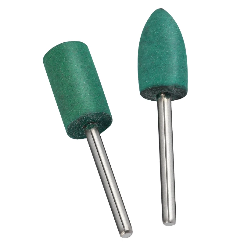 2-5 pz OD 3-12mm testa di molatura a punta montata in gomma per finitura stampo lucidatura Die Grinder strumento di lucidatura rotante rettifica in gomma